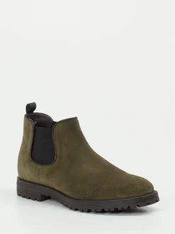 Herren Konstantin Starke – Chelsea Boots aus Veloursleder oliv