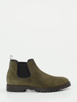 Herren Konstantin Starke – Chelsea Boots aus Veloursleder oliv