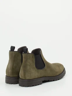 Herren Konstantin Starke – Chelsea Boots aus Veloursleder oliv