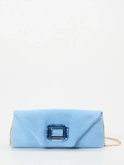 Damen Konstantin Starke – Clutch aus Veloursleder Himmel