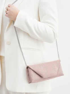 Damen Konstantin Starke – Clutch aus Textil in Rosé mit Glitzer