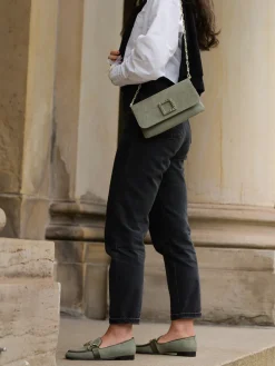 Damen Konstantin Starke – Clutch aus Textil in Salbei