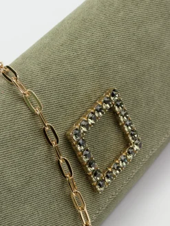 Damen Konstantin Starke – Clutch aus Textil in Salbei