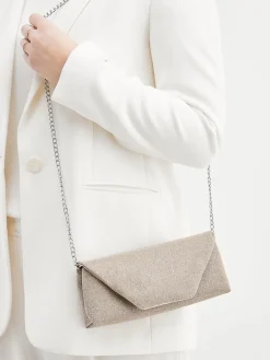 Damen Konstantin Starke – Clutch aus Textil in Champagner