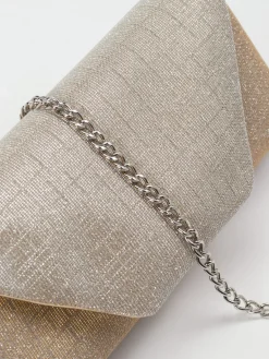 Damen Konstantin Starke – Clutch aus Textil in Champagner