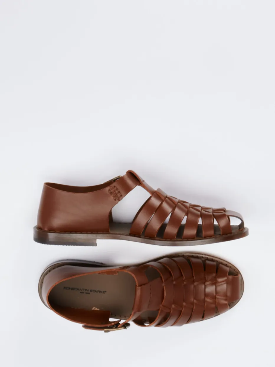 Herren Konstantin Starke – Fischersandalen aus Kalbleder
