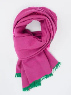 – Fransenschal aus Wollmischung Pink*Konstantin Starke Best