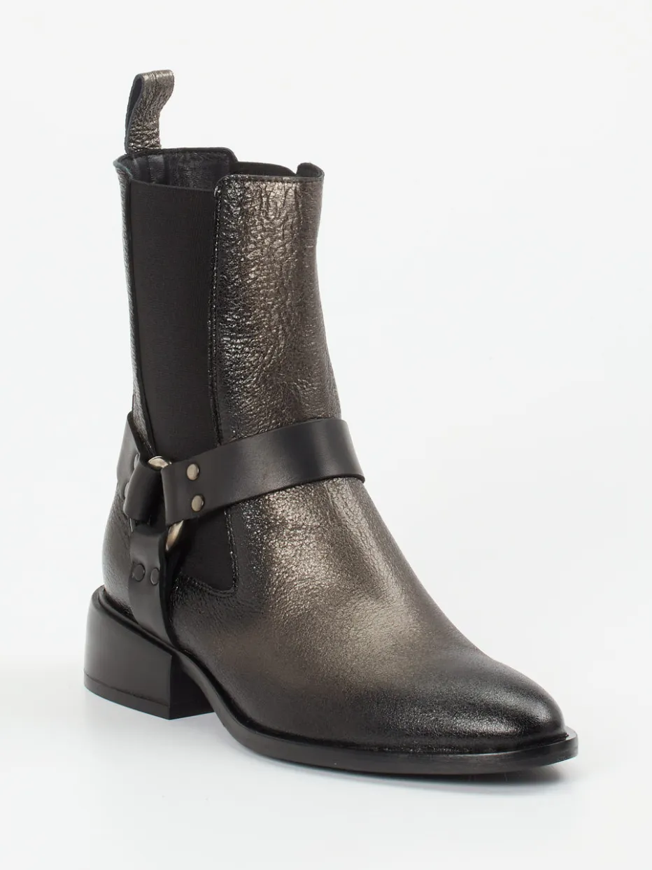 Damen Konstantin Starke – Harness-Stiefelette aus Kalbleder