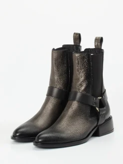 Damen Konstantin Starke – Harness-Stiefelette aus Kalbleder