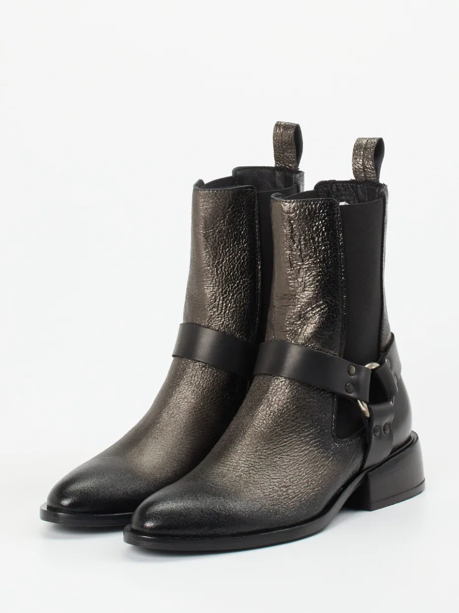 Damen Konstantin Starke – Harness-Stiefelette aus Kalbleder