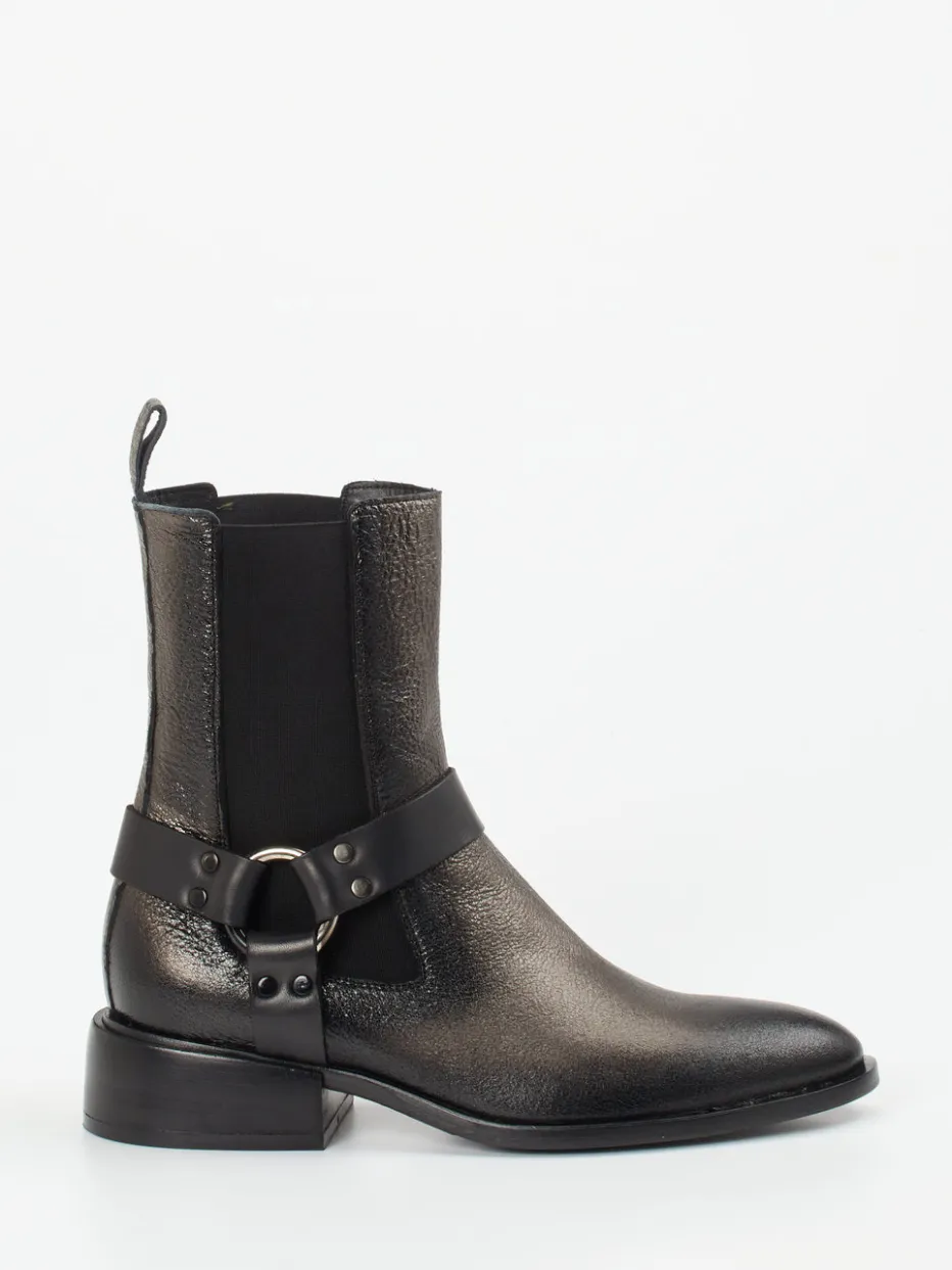 Damen Konstantin Starke – Harness-Stiefelette aus Kalbleder