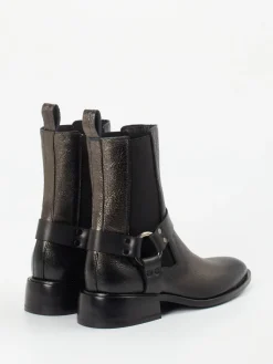 Damen Konstantin Starke – Harness-Stiefelette aus Kalbleder