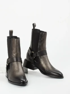 Damen Konstantin Starke – Harness-Stiefelette aus Kalbleder