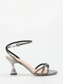 – High Heel Sandale aus Metallicleder anthrazit*Konstantin Starke Best