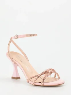 Damen Konstantin Starke – High Heel Sandalette aus Metallicleder rosé