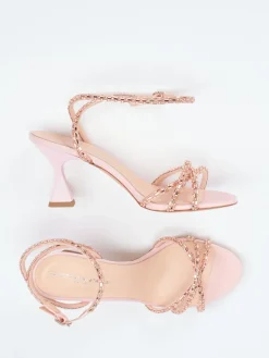 Damen Konstantin Starke – High Heel Sandalette aus Metallicleder rosé
