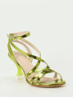 – High Heel Sandalen aus Metallicleder*Konstantin Starke Sale