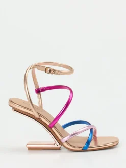 – High Heel Sandale aus Metallicleder*Konstantin Starke