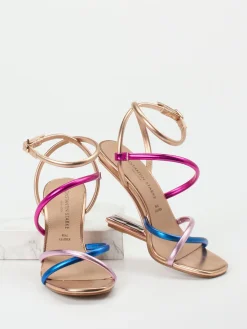 – High Heel Sandale aus Metallicleder*Konstantin Starke