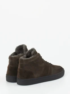 – High-Top Sneaker aus Veloursleder Dunkel*Konstantin Starke Hot