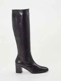 Damen Konstantin Starke – Kniehohe Stiefel aus Lammleder Schwarz