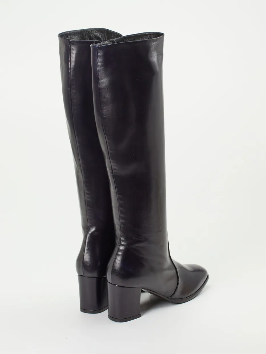 Damen Konstantin Starke – Kniehohe Stiefel aus Lammleder Schwarz