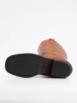 Damen Konstantin Starke – Kniehohe Stiefel aus Kalbleder Cognac