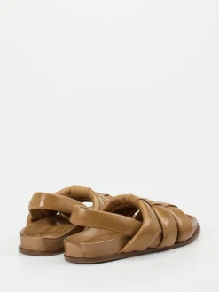 Damen Konstantin Starke – Komfort-Sandalen aus Lammleder cognac