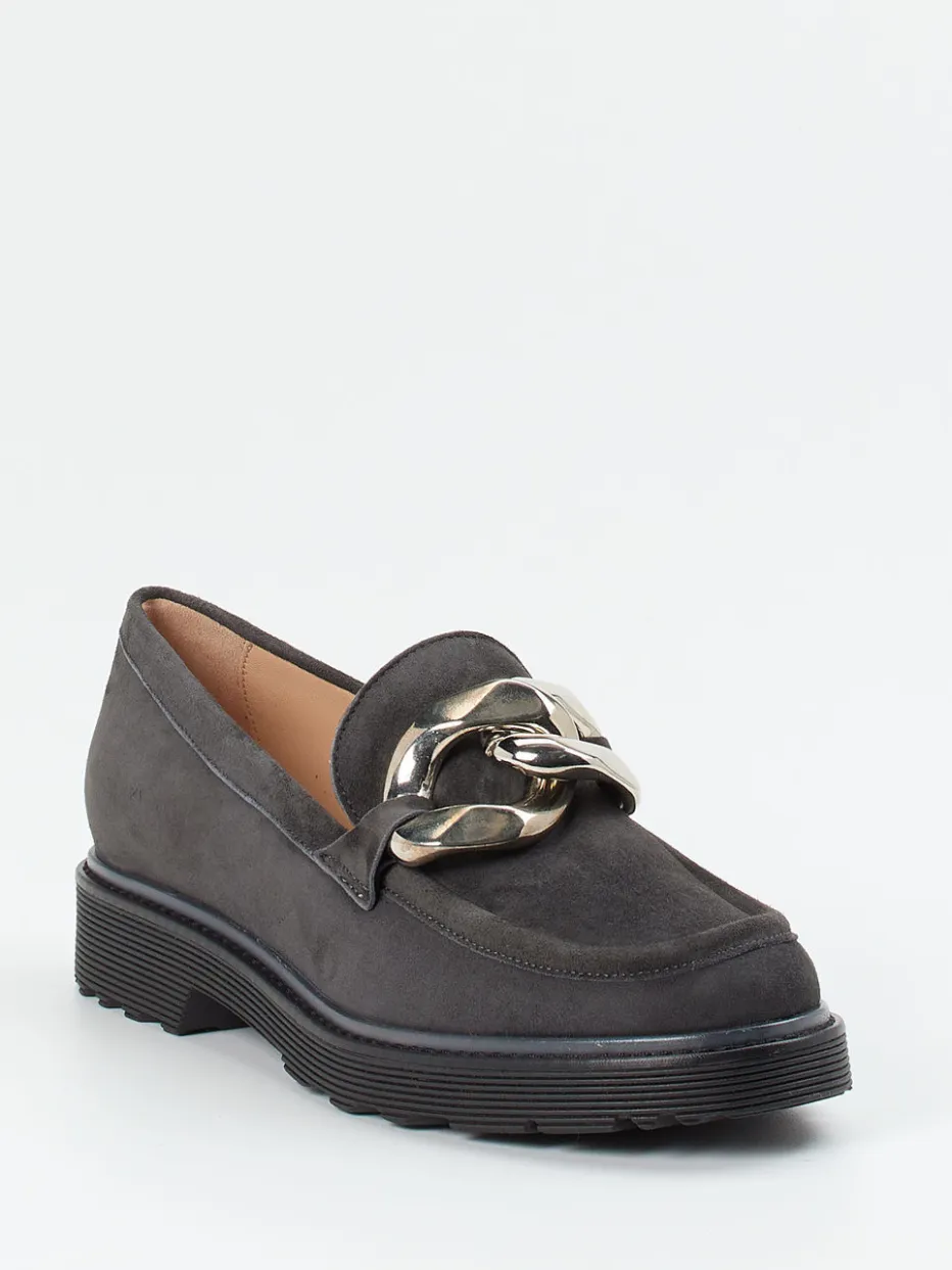 Damen Konstantin Starke – Loafer aus Veloursleder Anthrazit