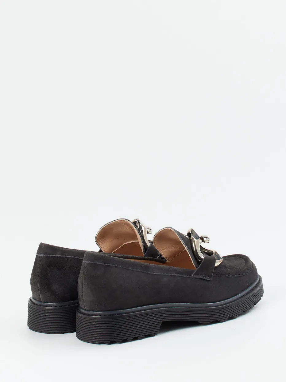 Damen Konstantin Starke – Loafer aus Veloursleder Anthrazit