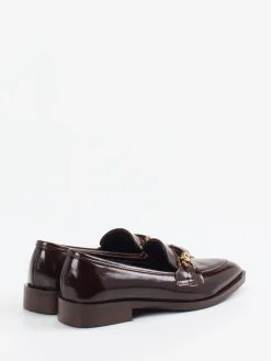 Damen Konstantin Starke – Loafer aus Hochglanzleder Dunkel