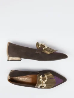 – Loafer aus Velours- und Metallic-Leder*Konstantin Starke