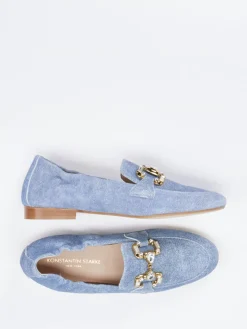 Damen Konstantin Starke – Loafer aus Veloursleder in Jeans