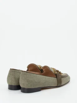 Damen Konstantin Starke – Loafer aus Textil in Oliv