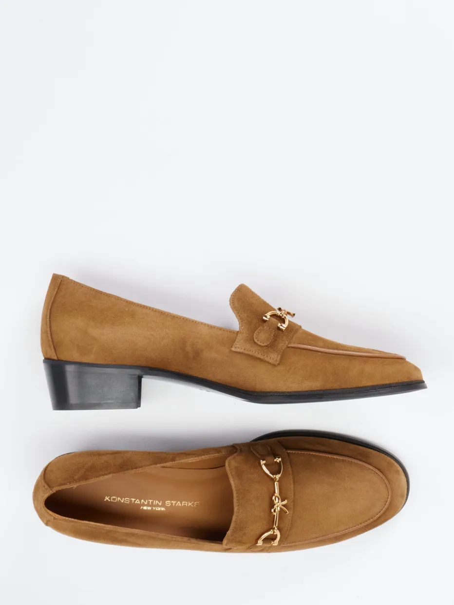 Damen Konstantin Starke – Loafer aus Veloursleder cognac