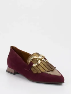 Damen Konstantin Starke – Loafer aus Veloursleder Bordeaux