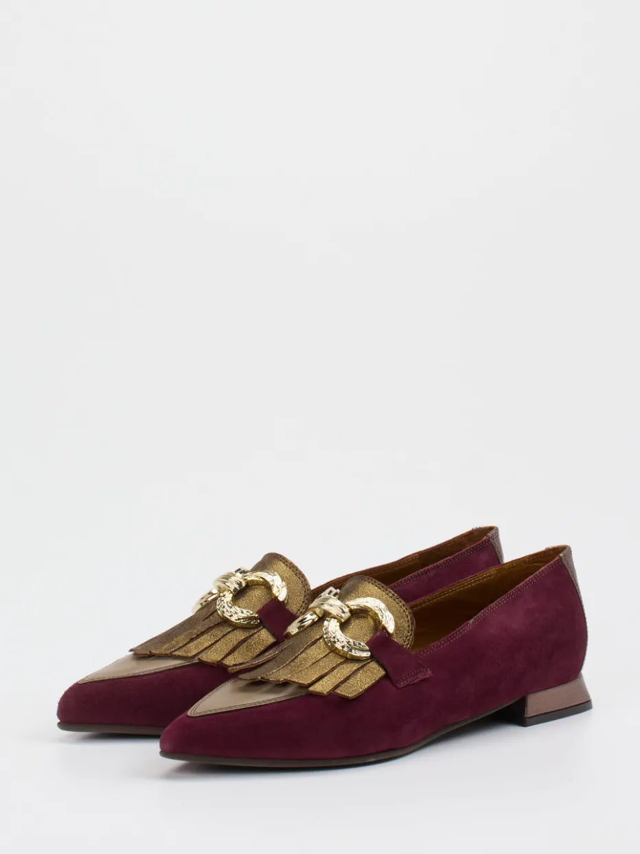 Damen Konstantin Starke – Loafer aus Veloursleder Bordeaux