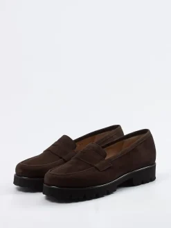 Damen Konstantin Starke – Loafer aus Veloursleder Dunkel