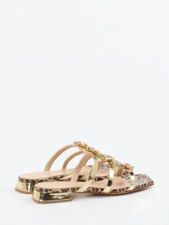 – Mules aus Metallicleder goldfarben*Konstantin Starke Sale