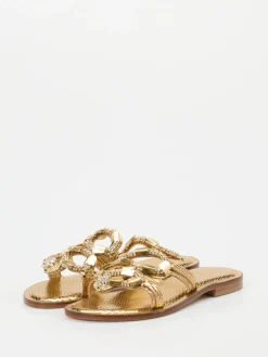 Damen Konstantin Starke – Pantolette aus Metallicleder