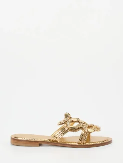 Damen Konstantin Starke – Pantolette aus Metallicleder