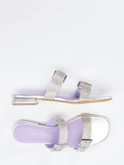 Damen Konstantin Starke – Pantolette aus Metallicleder