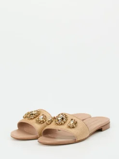 Damen Konstantin Starke – Pantolette aus Leder in Bastoptik