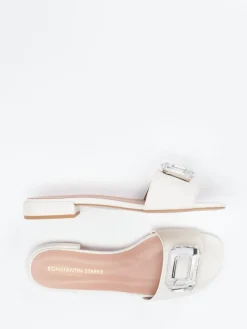 – Pantolette aus Lammleder cremeweiß*Konstantin Starke Discount