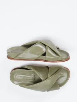 Damen Konstantin Starke – Pantolette aus Lammleder Salbei