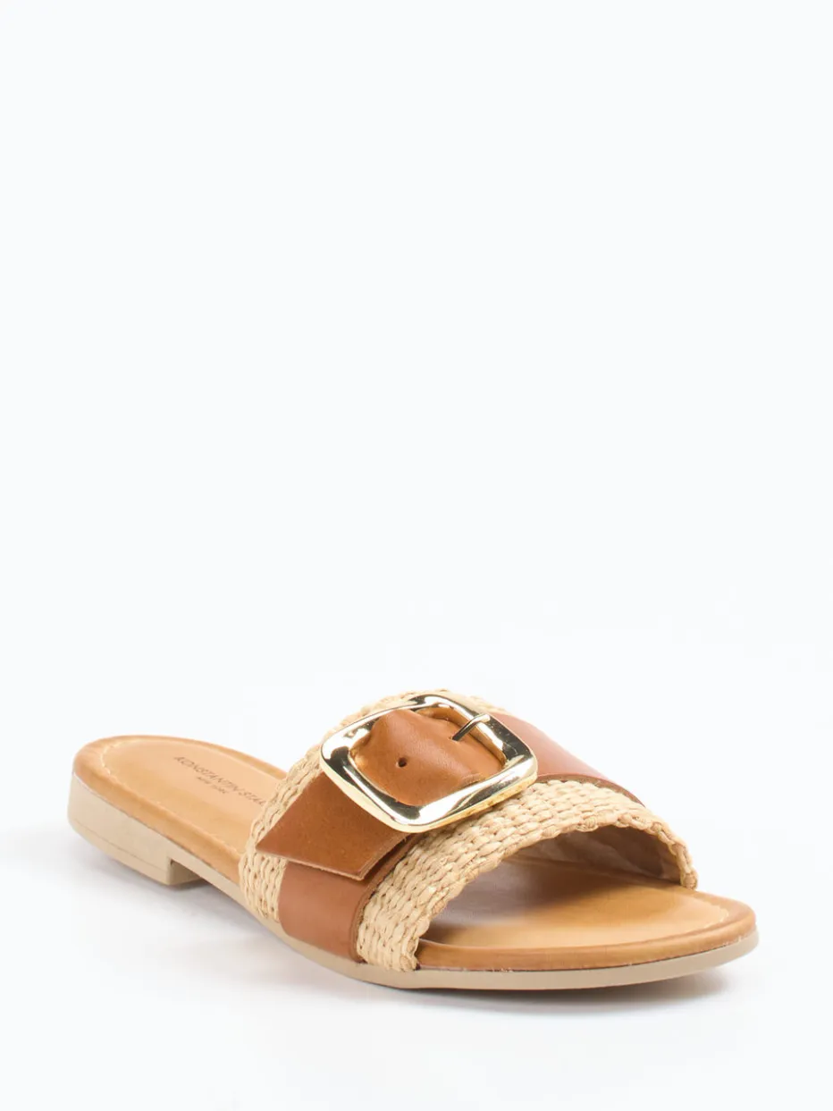 Damen Konstantin Starke – Pantolette aus Kalbleder cognac