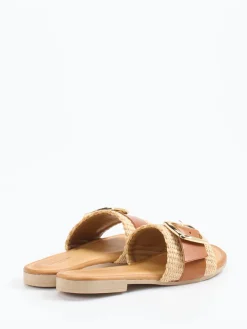 Damen Konstantin Starke – Pantolette aus Kalbleder cognac