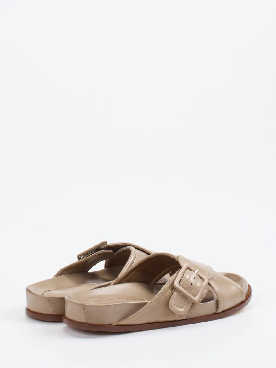 Damen Konstantin Starke – Pantolette aus Lammleder champagner