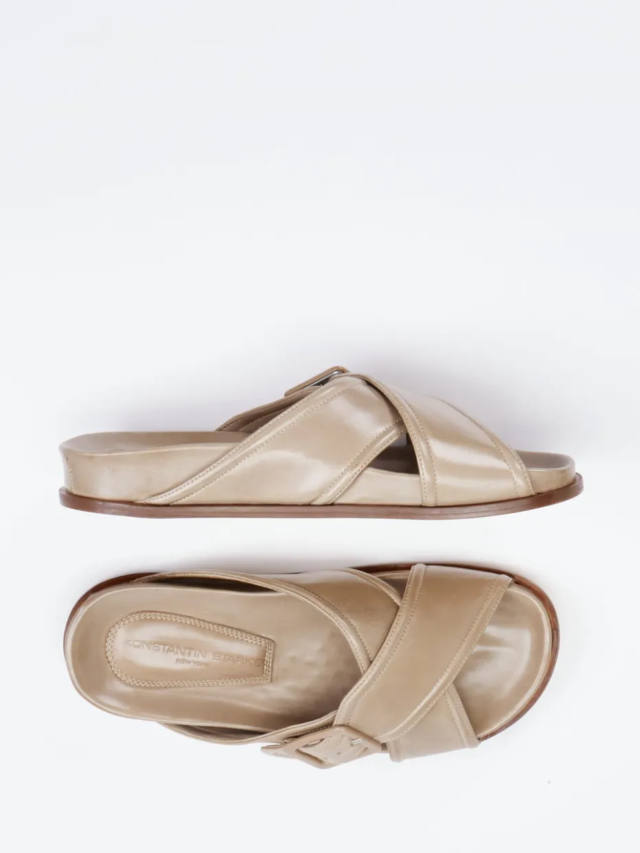 Damen Konstantin Starke – Pantolette aus Lammleder champagner
