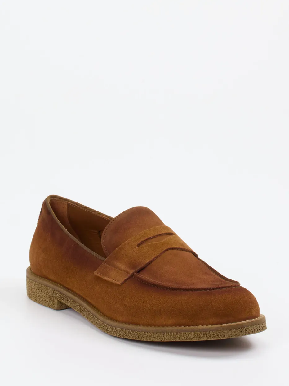 Herren Konstantin Starke – Penny Loafer aus Veloursleder rost